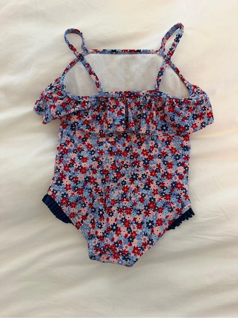 Ruffle Butts Red, White and Bloom One Piece Swimsuit